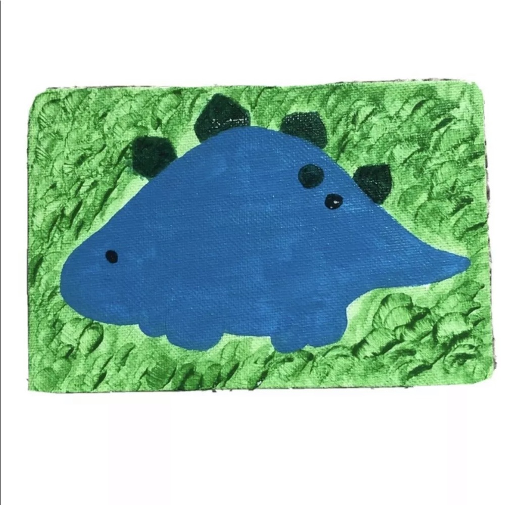 4x6 Dinosaur Painted Canvas